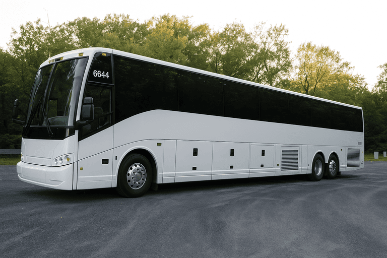 exterior of Charter Bus Rental Port Orange coach bus